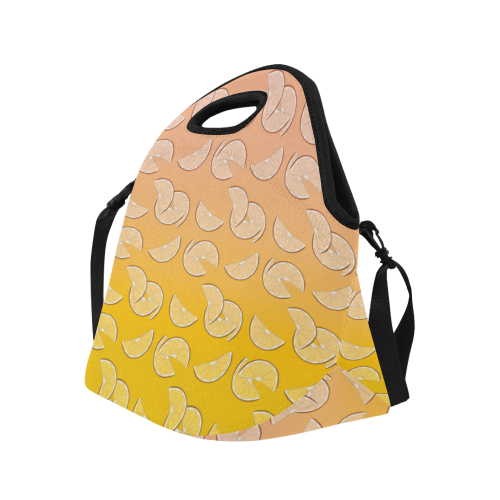 grapefruit pattern Neoprene Lunch Bag/Large (Model 1669)