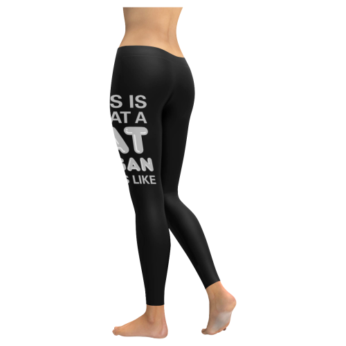 This is What a Fat Vegan Looks Like Women's Low Rise Leggings (Invisible Stitch) (Model L05)