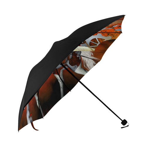 Awesome steampunk horse with wings Anti-UV Foldable Umbrella (Underside Printing) (U07)