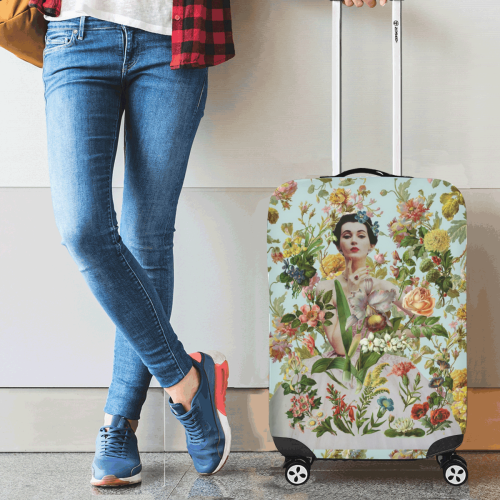 Flowers Abound Luggage Cover/Small 18"-21"