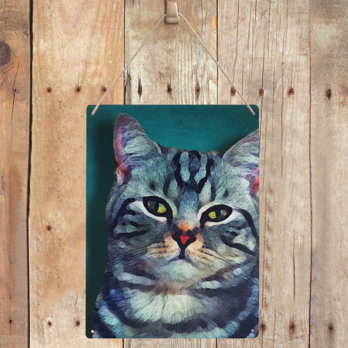 cat Bella #cat #cats #kitty Metal Tin Sign 12"x16"
