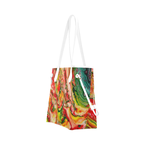 Canvas Tote Bag abstract colorful Clover Canvas Tote Bag (Model 1661)