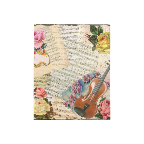 Music And Roses Quilt 40"x50"