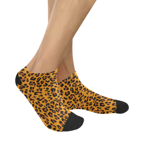 Orange Leopard Women's Ankle Socks