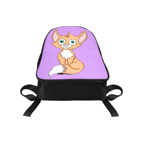Foxy Roxy Lilac Fabric School Backpack (Model 1682) (Medium)