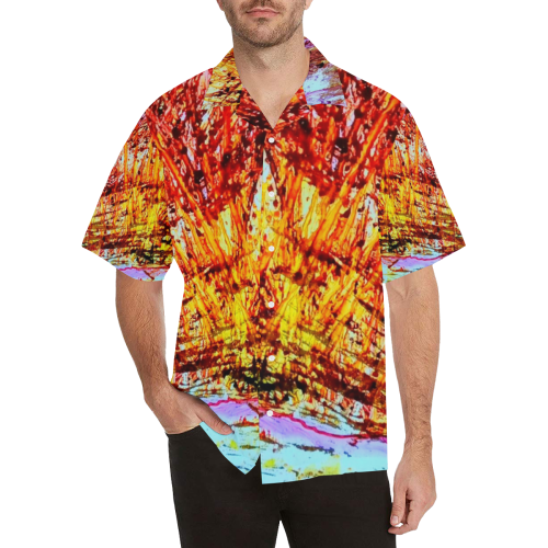 red tile Hawaiian Shirt (Model T58)