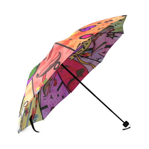 Peace Popart by Nico Bielow Foldable Umbrella (Model U01)