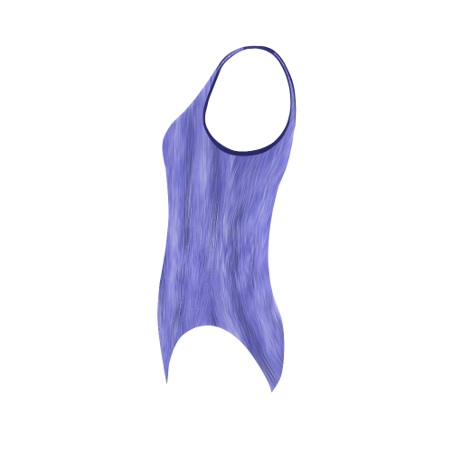 Blue Lavender and Purple Ombre Vest One Piece Swimsuit (Model S04)