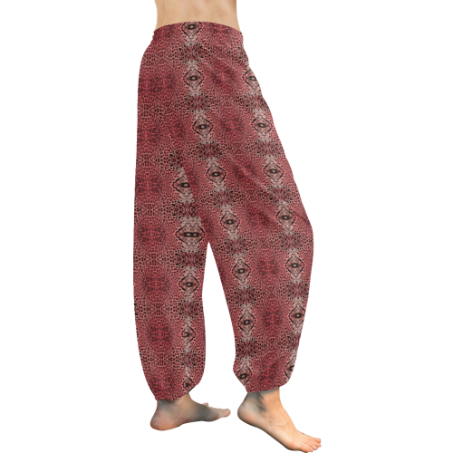 leopard red skin 1 Women's All Over Print Harem Pants (Model L18)