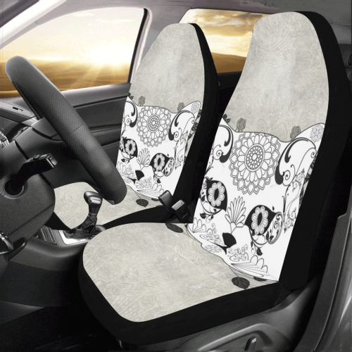Wonderful sugar cat skull Car Seat Covers (Set of 2)