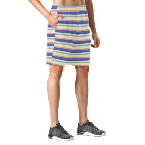 Fun Stripes 3 Men's All Over Print Elastic Beach Shorts (Model L20)