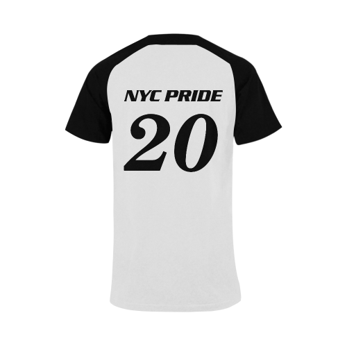 Pride Thin Line White/Black Big Men's Raglan T-shirt Big Size (USA Size) (Model T11)