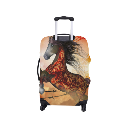 Awesome creepy horse with skulls Luggage Cover/Small 18"-21"