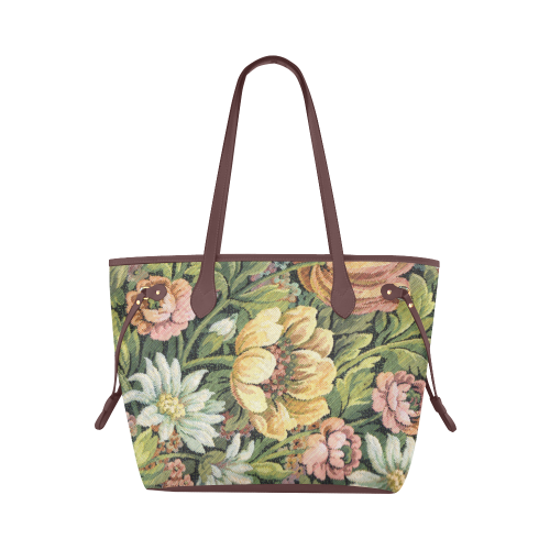 grandma's comfy floral couch material look 2 Clover Canvas Tote Bag (Model 1661)