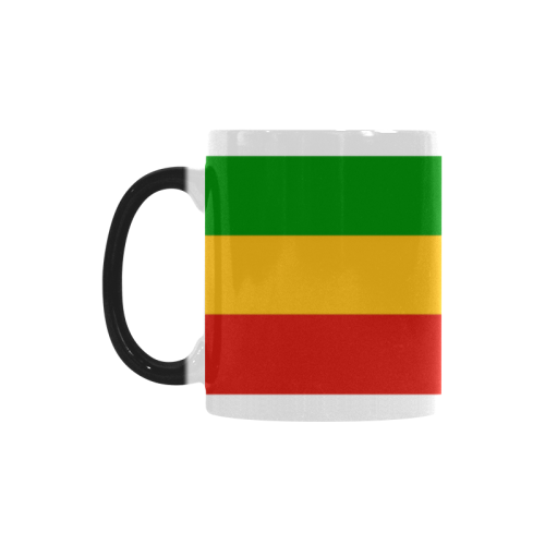 Rastafari Flag Colored Stripes Custom Morphing Mug (11oz)