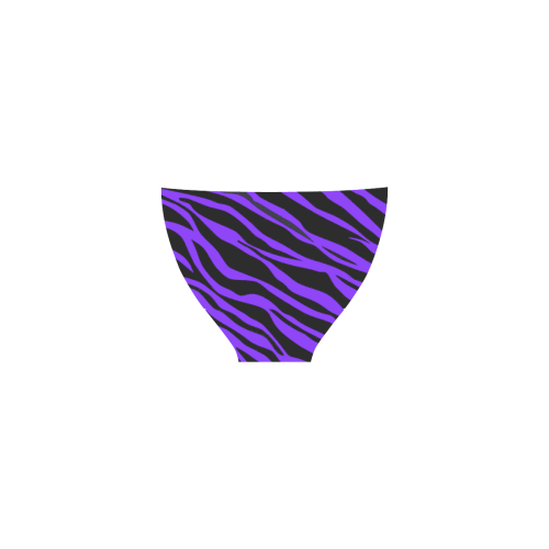 Deep Purple Zebra Stripes Custom Bikini Swimsuit (Model S01)