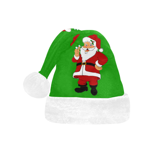 Jolly Santa Green/White Santa Hat