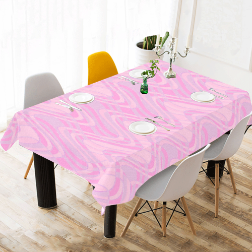 Abstract 132 Y Cotton Linen Tablecloth 60"x120"