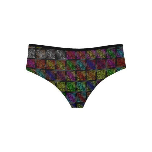 Ripped SpaceTime Stripes Collection Women's Hipster Panties (Model L33)