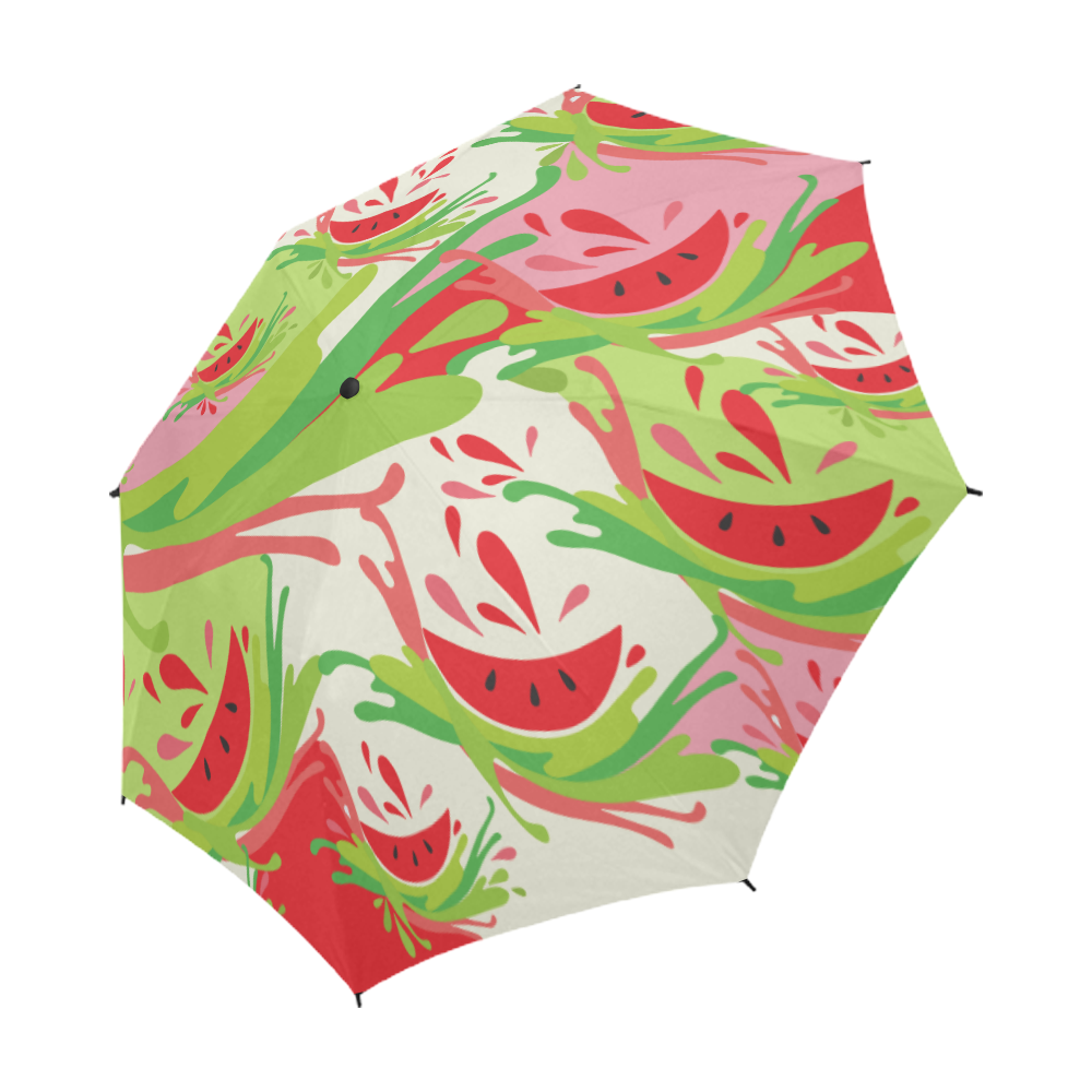 watermelon umbrella SemiAutomatic Foldable Umbrella (Model U05) ID