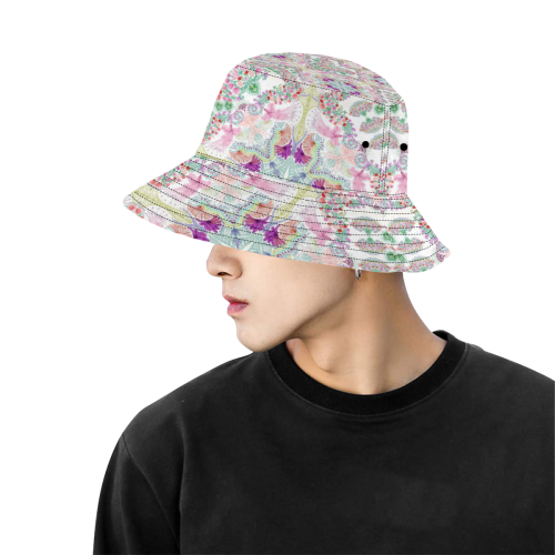 sweet nature- pink All Over Print Bucket Hat for Men