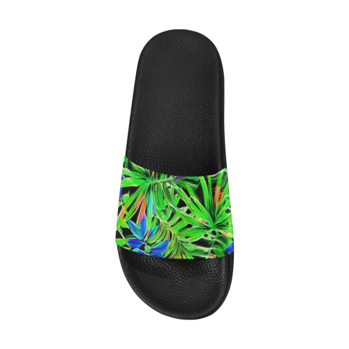 Pretty Leaves 4C by JamColors Women's Slide Sandals (Model 057)