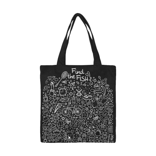 Picture Search Riddle - Find The Fish 2 All Over Print Canvas Tote Bag/Small (Model 1697)