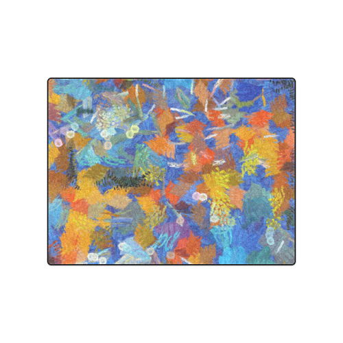 Colorful paint strokes Blanket 50"x60"