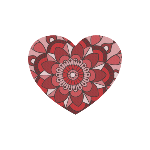 MANDALA HIBISCUS BEAUTY Heart-shaped Mousepad