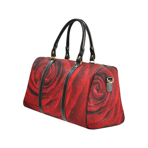Red rosa New Waterproof Travel Bag/Large (Model 1639)