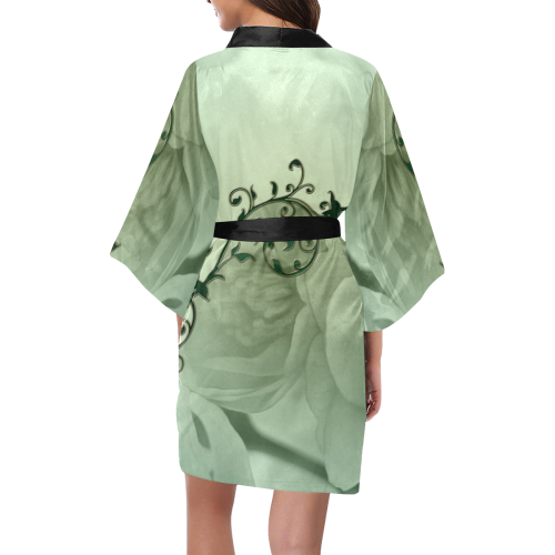 Wonderful flowers, soft green colors Kimono Robe
