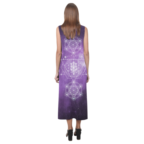 Sacred Geometry Stardust Phaedra Sleeveless Open Fork Long Dress (Model D08)