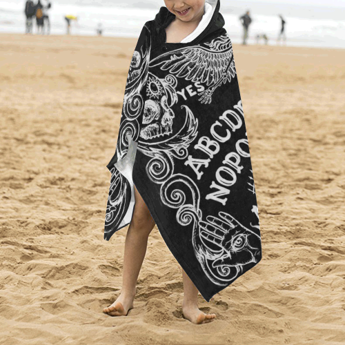 whiteouija4pillowcase Kids' Hooded Bath Towels