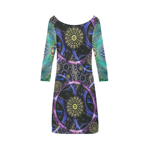 fractal Glow Bateau A-Line Skirt (D21)