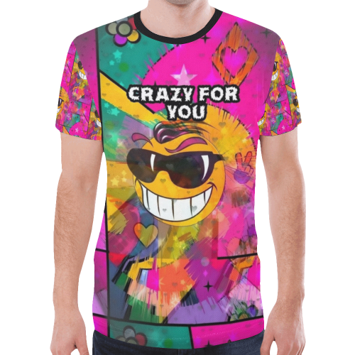 Crazy Popart by Nico Bielow New All Over Print T-shirt for Men (Model T45)