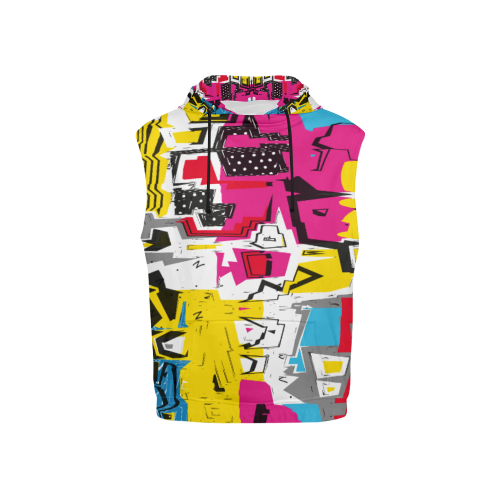 Distorted shapes All Over Print Sleeveless Hoodie for Kid (Model H15)