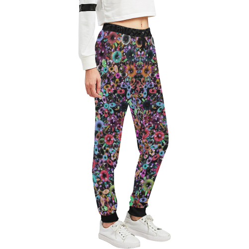Vivid floral pattern 4181C by FeelGood Unisex All Over Print Sweatpants (Model L11)