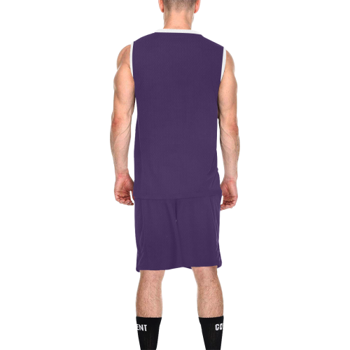 color Russian violet All Over Print Basketball Uniform