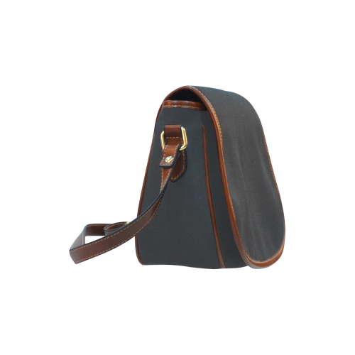 basic charcoal solid color Saddle Bag/Large (Model 1649)