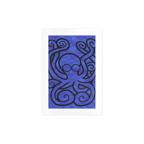 Octo-Doodle-Pus Blue Art Print 7‘’x10‘’