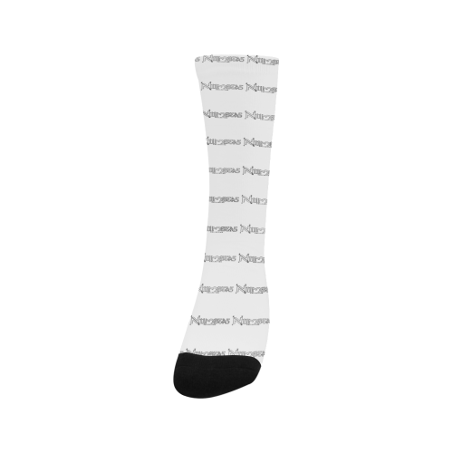 NUMBERS Collection White All Over Men's Custom Socks