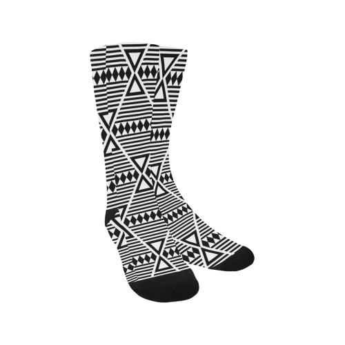 Black Aztec Tribal Trouser Socks