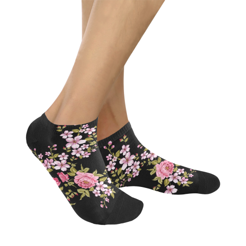 Pure Nature - Summer Of Pink Roses 1 Women's Ankle Socks