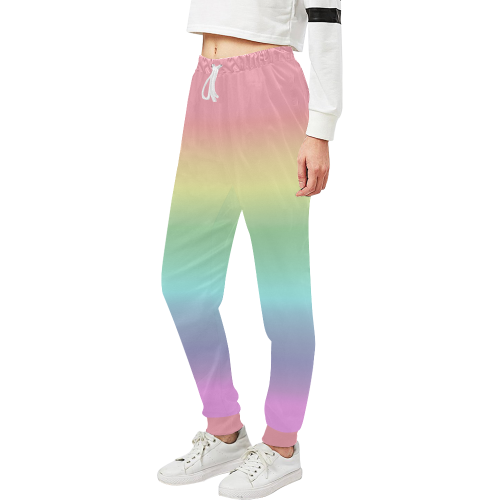 Pastel Rainbow Unisex All Over Print Sweatpants (Model L11)