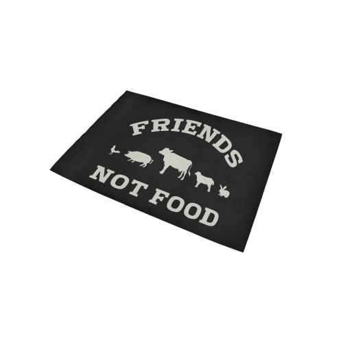 Friends Not Food (Go Vegan) Area Rug 5'x3'3''