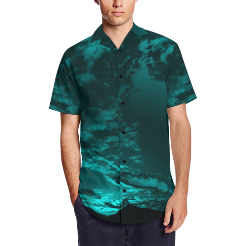 storm brewing Men's Short Sleeve Shirt with Lapel Collar (Model T54)
