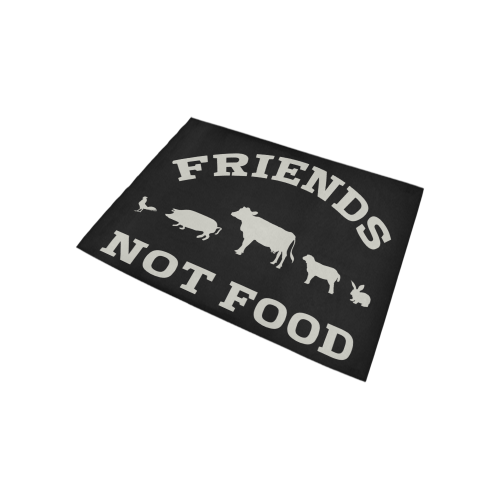 Friends Not Food (Go Vegan) Area Rug 5'3''x4'