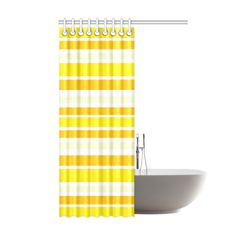 Sunshine Yellow Stripes Shower Curtain 48"x72"