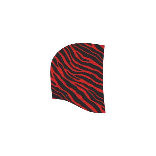 Ripped SpaceTime Stripes - Red All Over Print Sleeveless Hoodie for Women (Model H15)