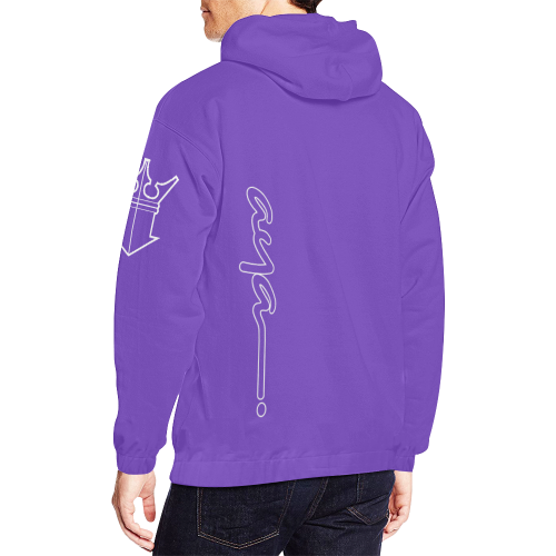 AYA HD PURPLE1 All Over Print Hoodie for Men/Large Size (USA Size) (Model H13)